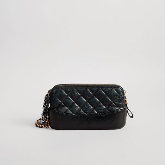 Sac à main en cuir CHANEL noir GABRIEL NANO