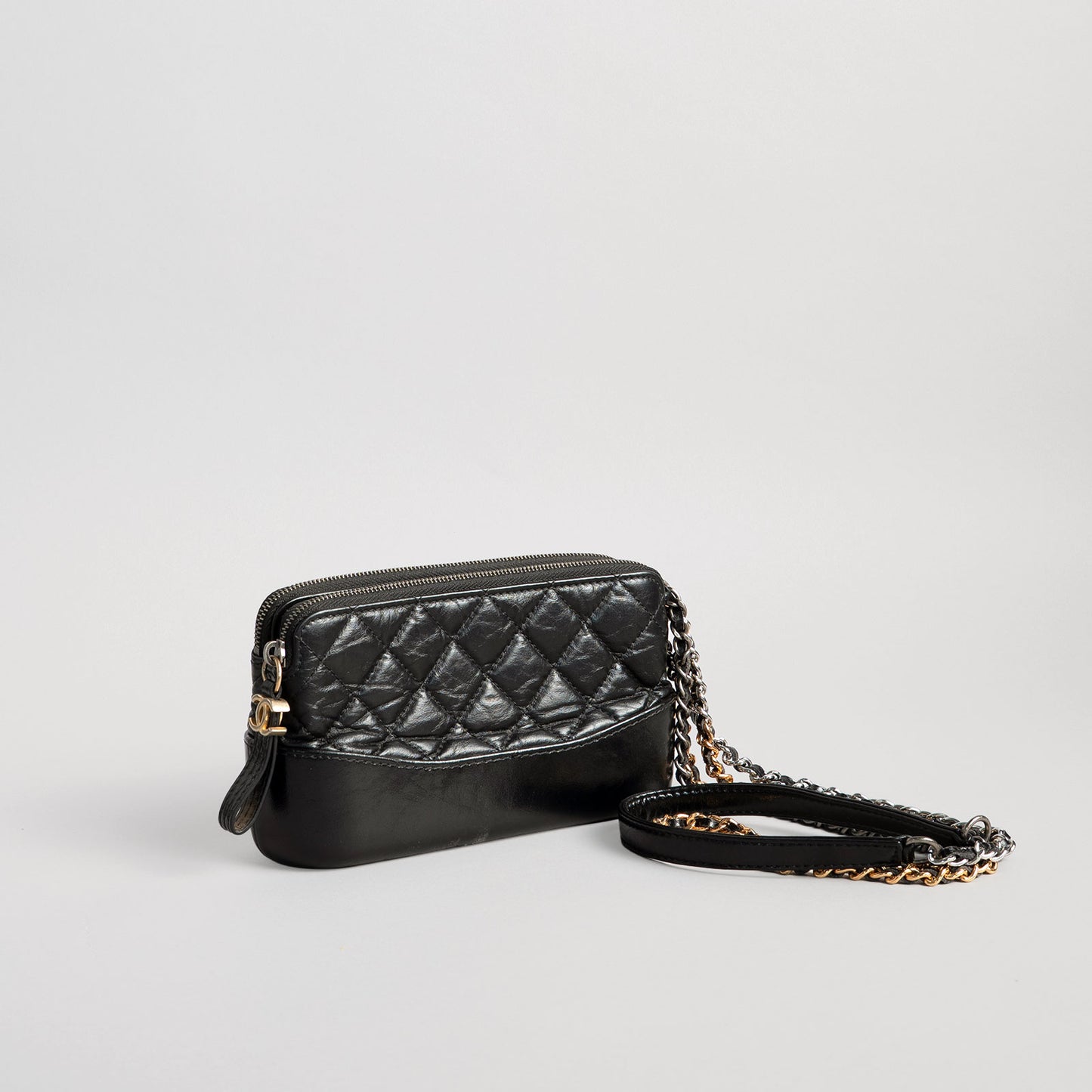 Sac à main en cuir CHANEL noir GABRIEL NANO