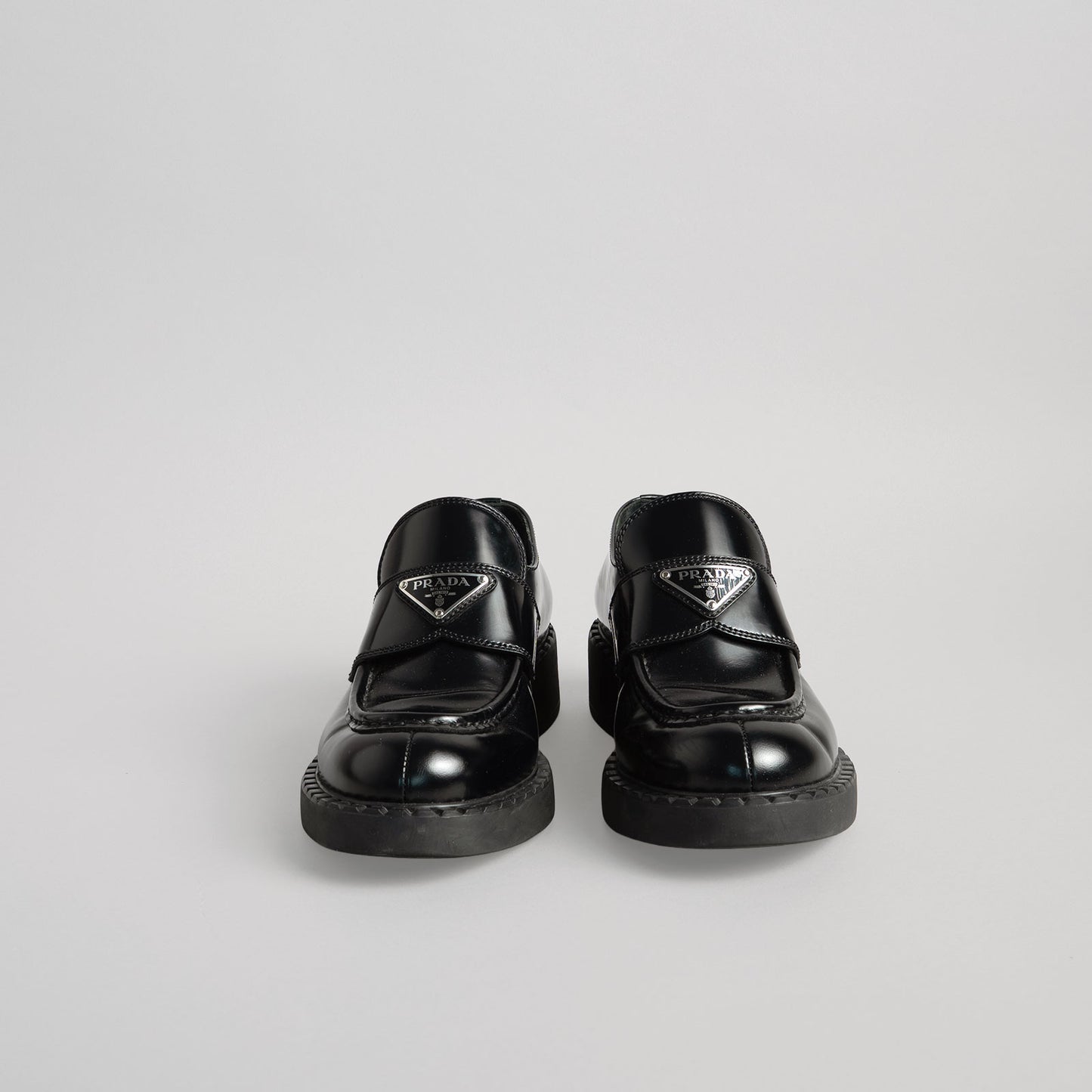 Mocassins en coton PRADA 37 noir