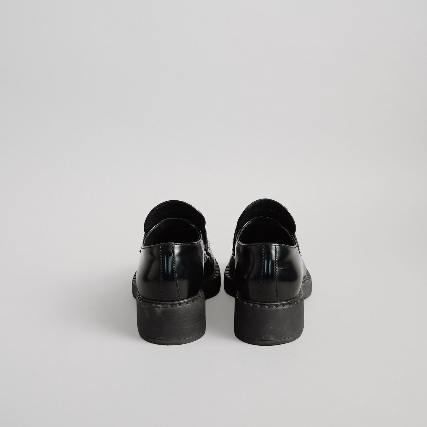 Mocassins en coton PRADA 37 noir