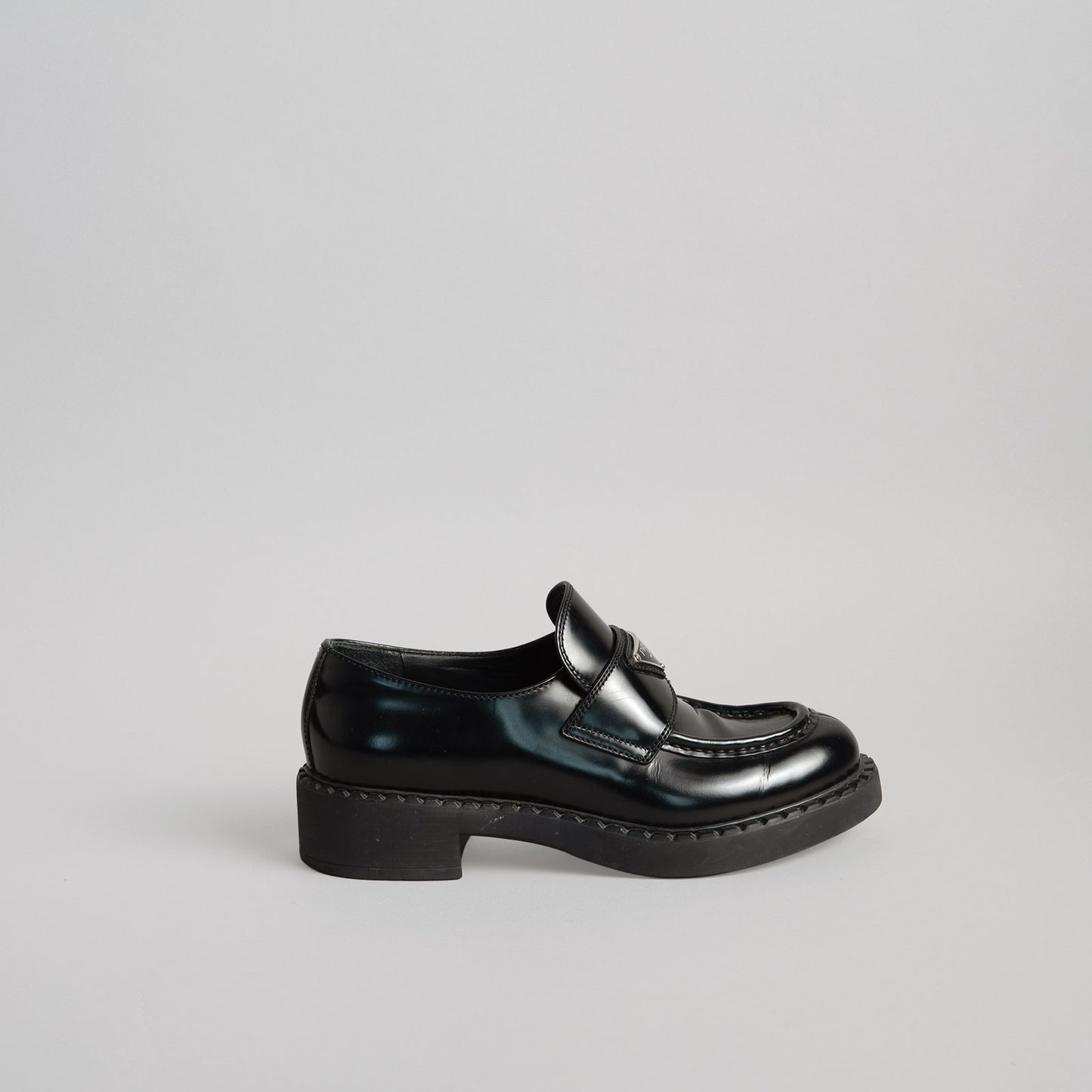 Mocassins en coton PRADA 37 noir