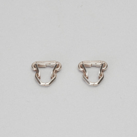 BOUTON DE MANCHETTE HERMES argenté