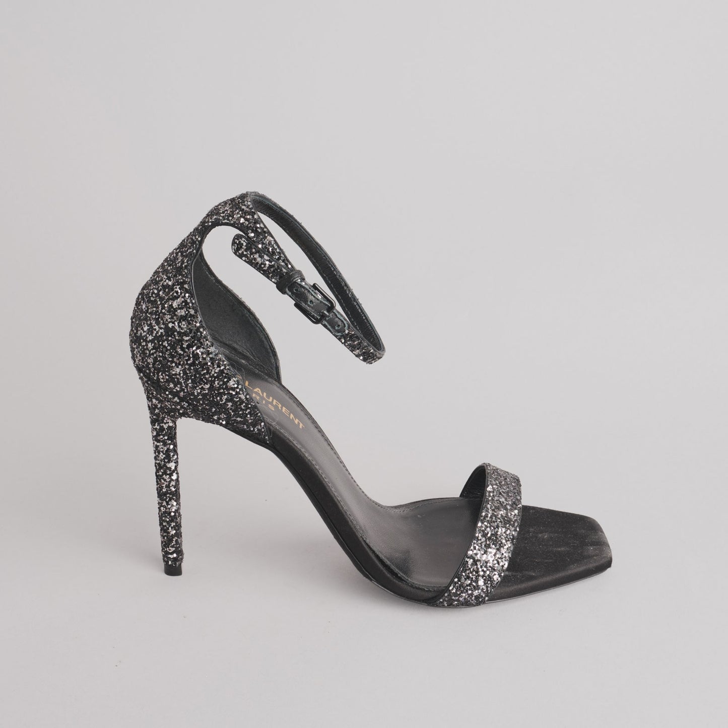Sandales strass SAINT LAURENT 39 argenté