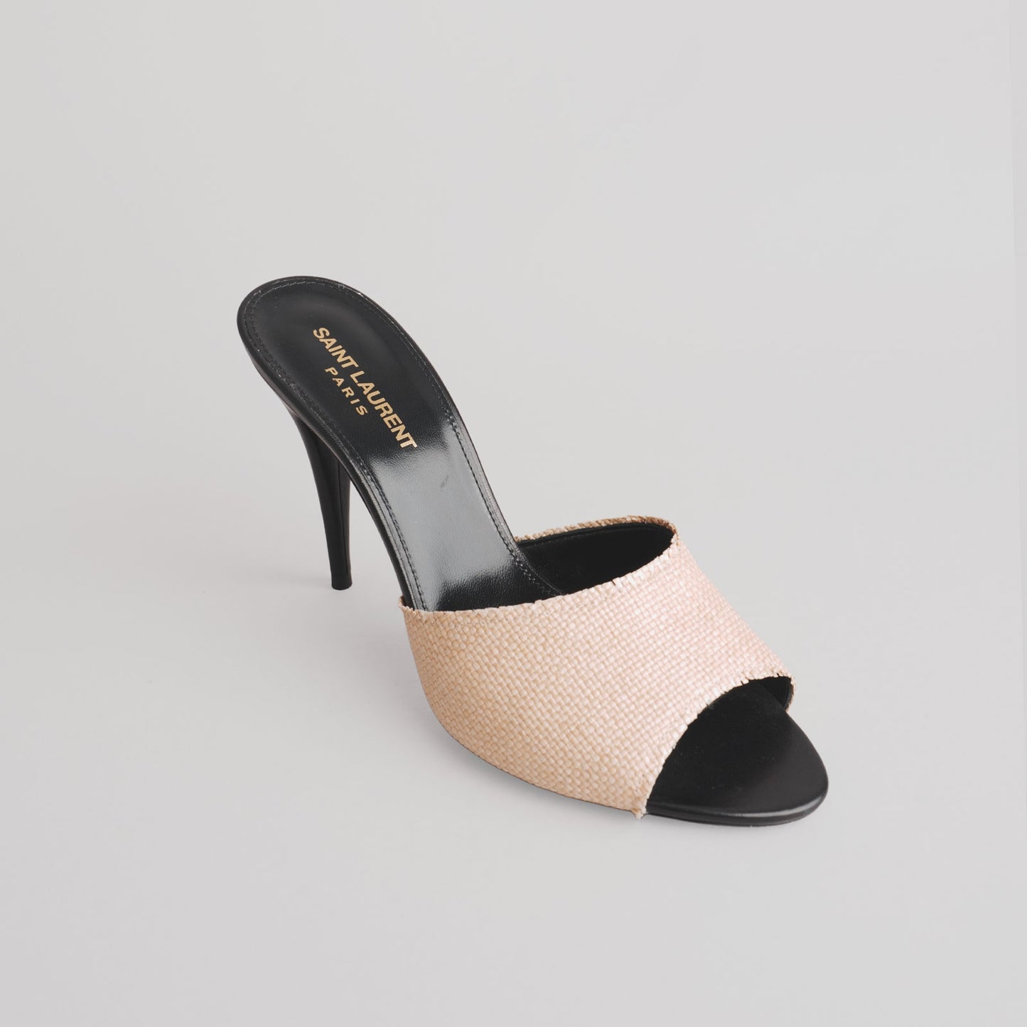 Sandales mule SAINT LAURENT 39 noir / beige