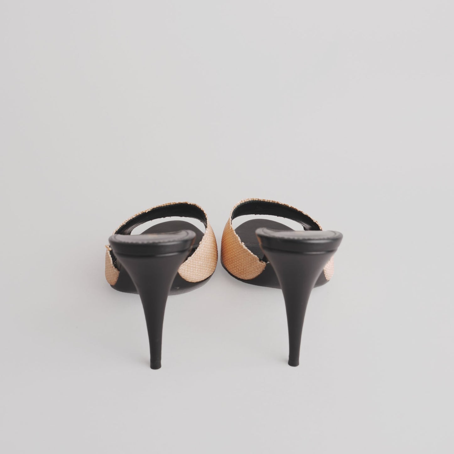 Sandales mule SAINT LAURENT 39 noir / beige