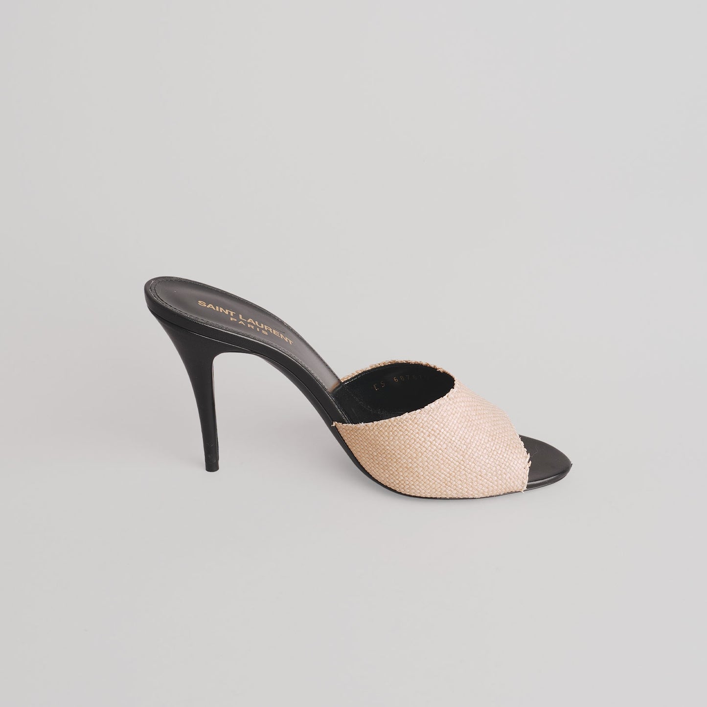 Sandales mule SAINT LAURENT 39 noir / beige