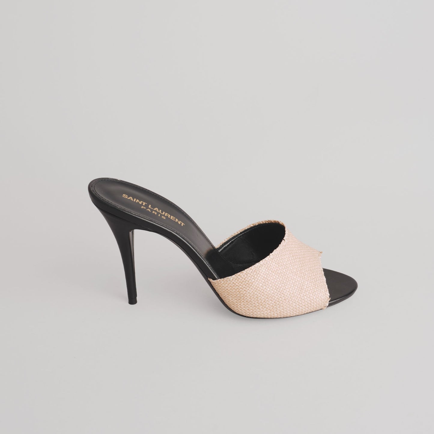Sandales mule SAINT LAURENT 39 noir / beige