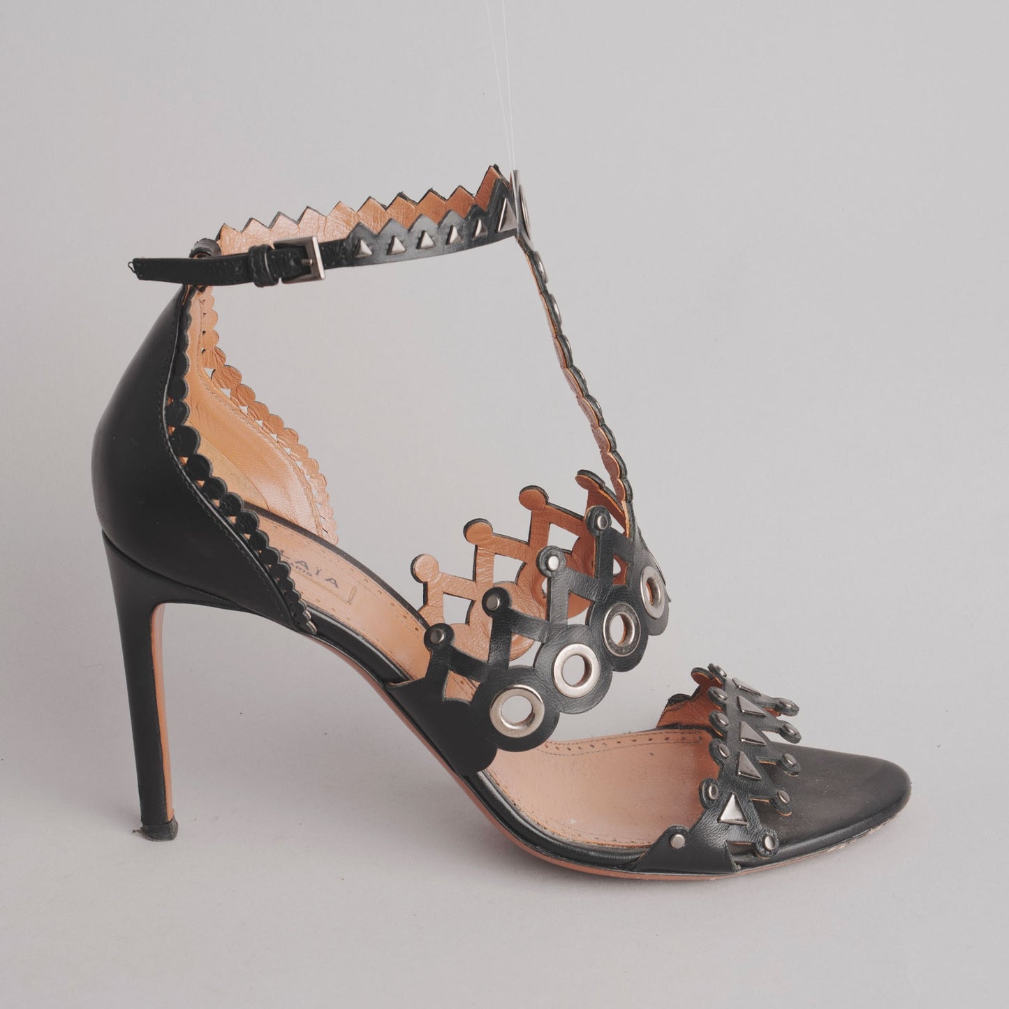 Sandales ALAIA 39 noir / argenté