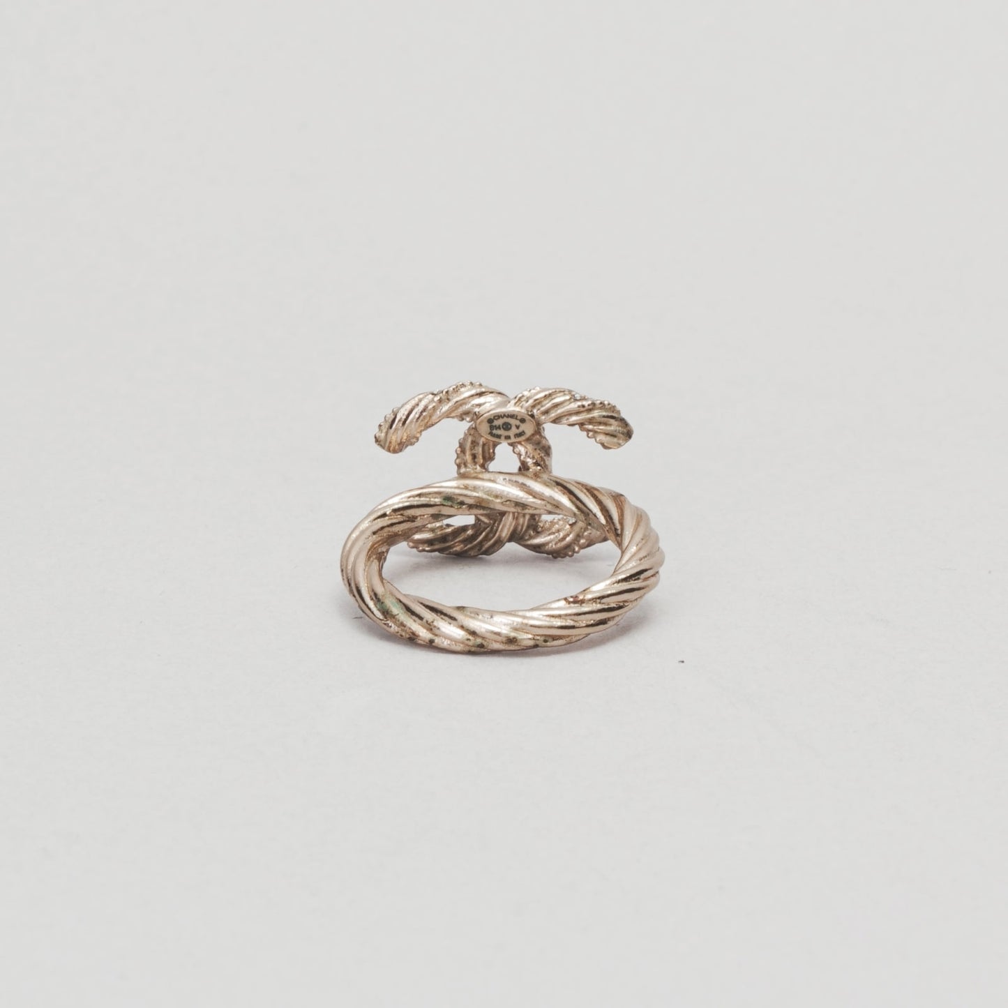 Bague avec strass CHANEL écru