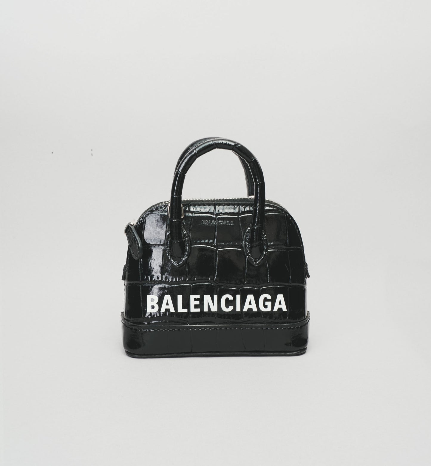 Sac Balenciaga Mini Bolide - Cuir Croco Noir