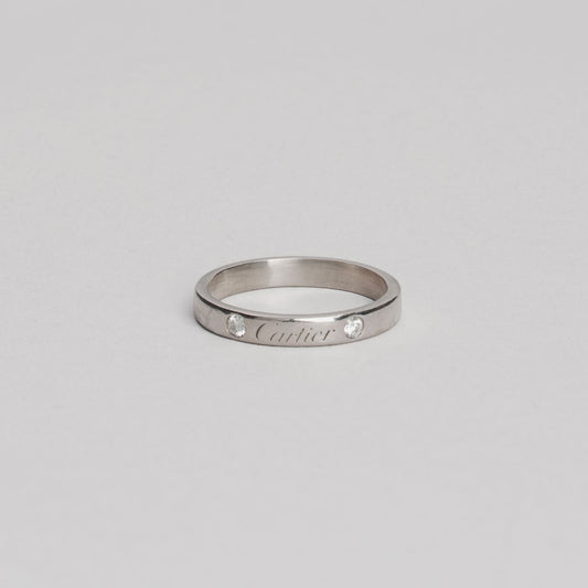 Bague platine 950/1000 avec 2 diamants 4,51gr  CARTIER gris